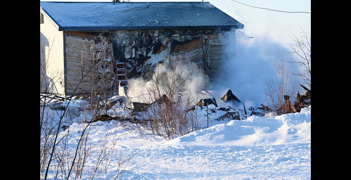 Photo by Arnie Nassuk FIRE— A residential fire in Koyuk claimed the life of one person on March 4.