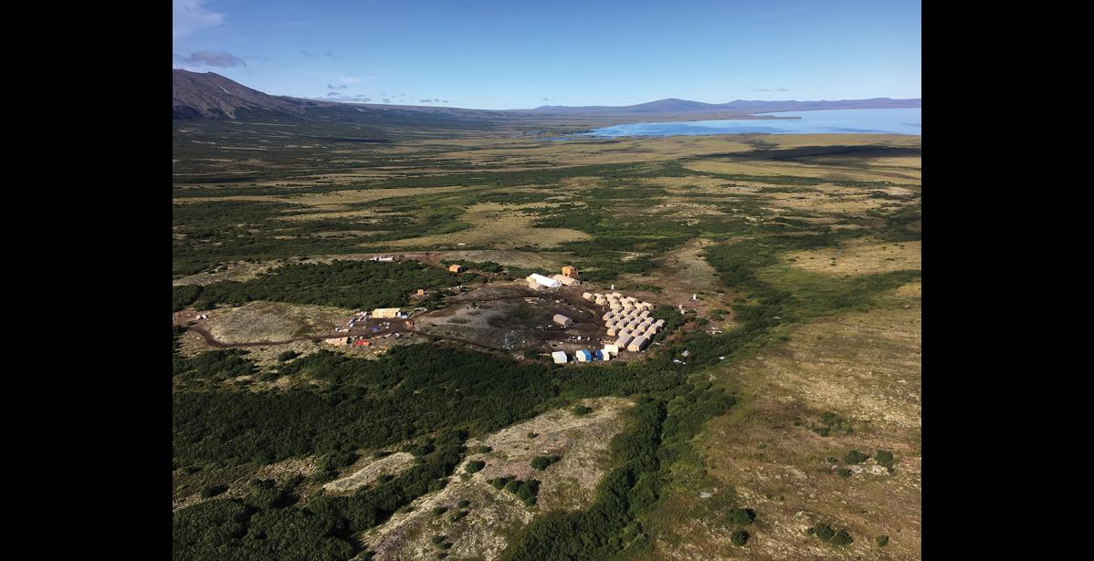 Photo by Gay Sheffield MAN CAMP—Graphite One established a fied camp between the Kigluaik mountains and Imuruk Basin.