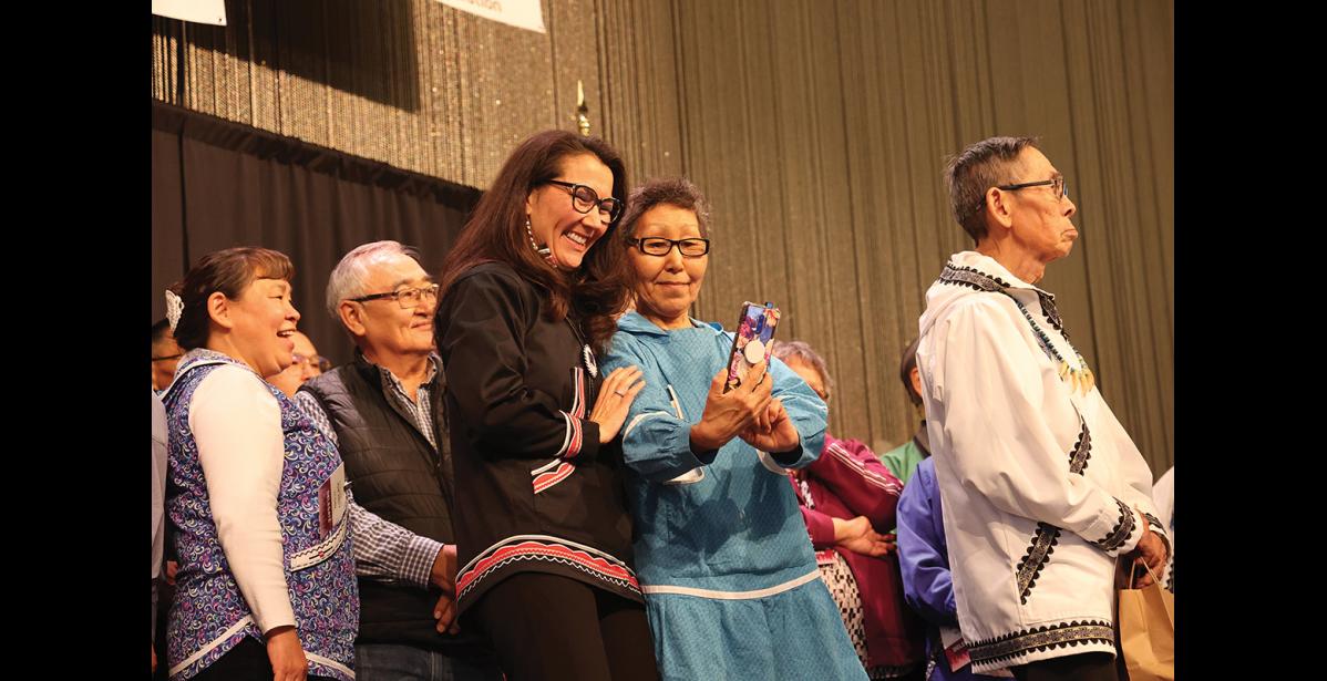 Photo by Megan Gannon CONGRESWOMAN — Rep. Mary Peltola received a joyful welcome at this year’s AFN convention, her first since winning election to the U.S. House.