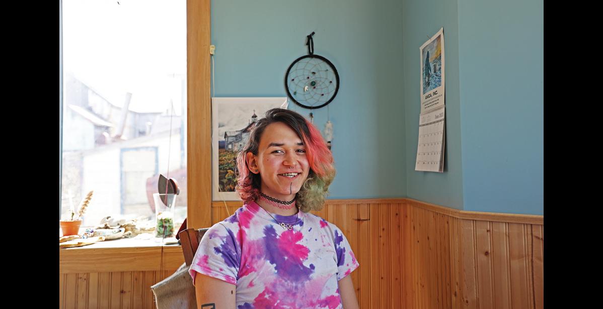 Photo by Megan Gannon APAYAUQ — Apayauq Reitan sits at a table at her parents’ home in Nome to discuss her new documentary.