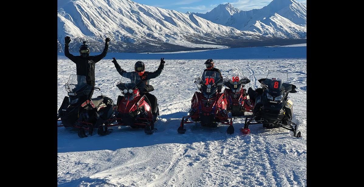 Photo courtesy by Mike Morgan IRON DOG — Mike Morgan and other Polaris racers participated in a training run to McGrath last month.