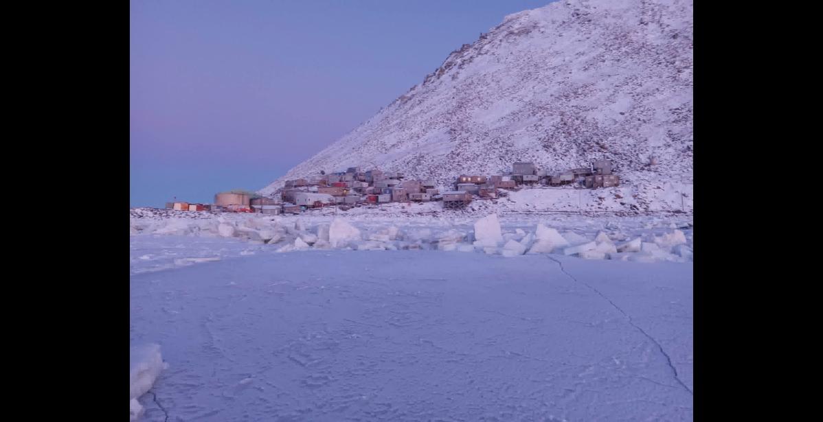 Photo by Robert Soolook LITTLE DIOMEDE— Some residents of Little Diomede felt the 5.0 earthquake on Sunday night. Worries are that other seasons the tremors could loosen rocks and boulders above the community and fall on homes.