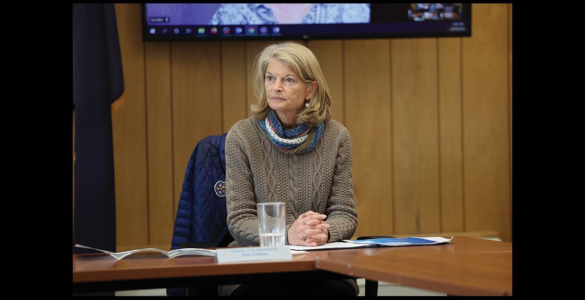 Photo by Diana Haecker Lisa Murkowski attended a special Nome Common Council meeting on Monday, April 18.