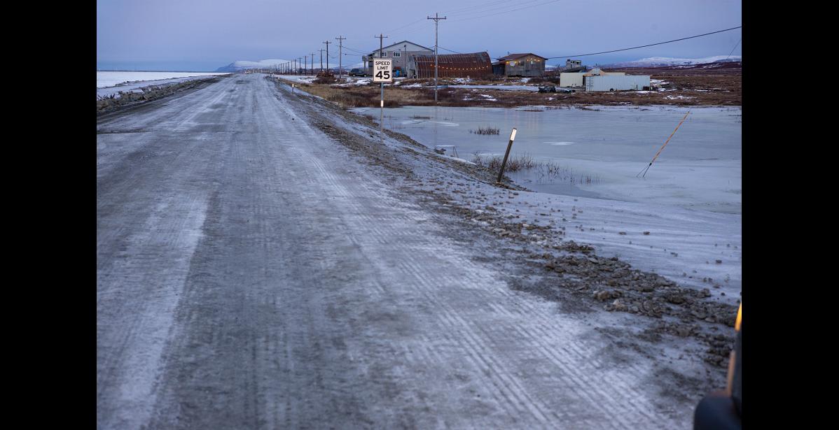 Photo by Nils Hahn ICE— Warm temperatures and rain on snow caused super slick roads, keeping students and workers home as schools and businesses were closed on Monday and Tuesday.