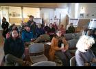 HUNTER TESTIMONY— Jerry Okbaok with the Native Village of Teller commented during a scoping meeting the U.S. Army Corps of Engineers convened in Nome on Thursday, Oct. 15 to gather input as the federal agency prepares an Environmental Impact Statement for the proposed Graphite One mine. Photo by Nils Hahn