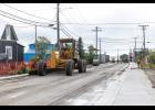 GRADING – A Knik Construction crew member grades Steadman Street on Thursday, August 6 Photo by Ariana Crockett O'Harra